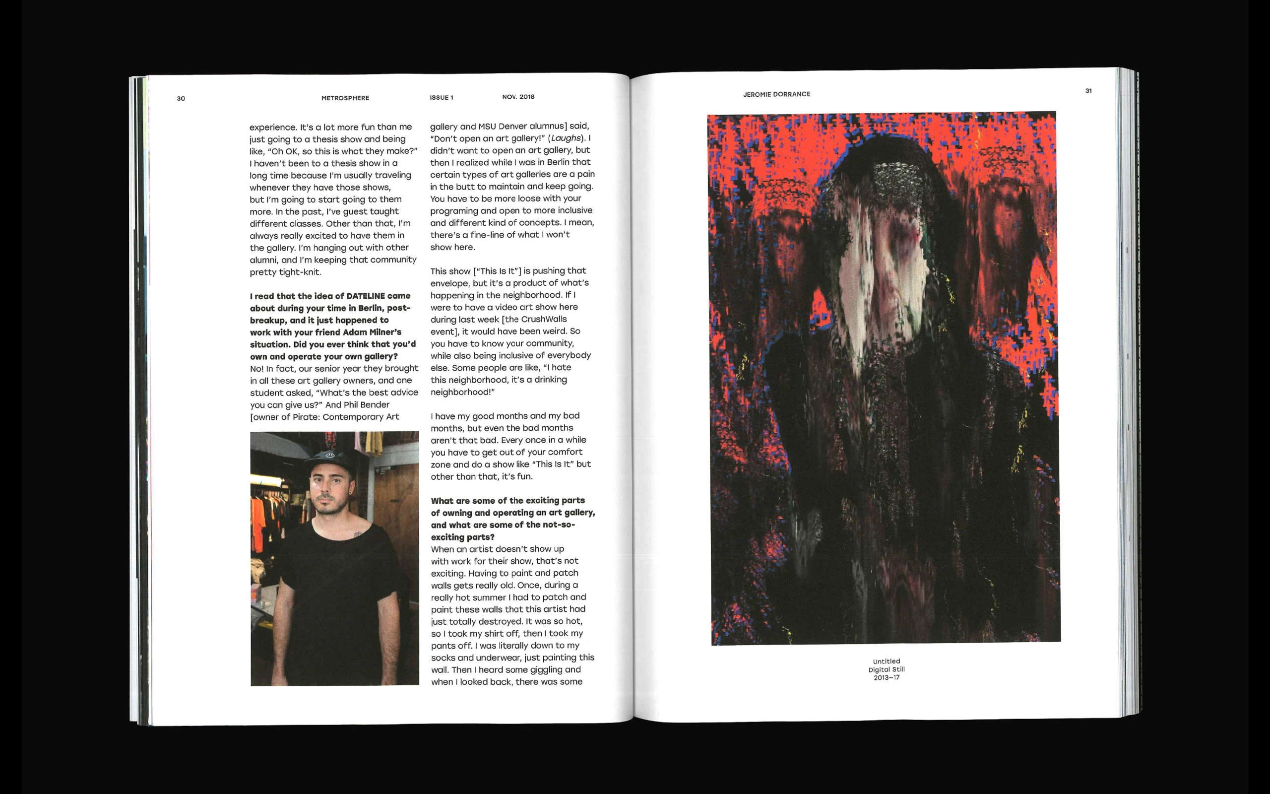 Third spread of issue one, November, 2018