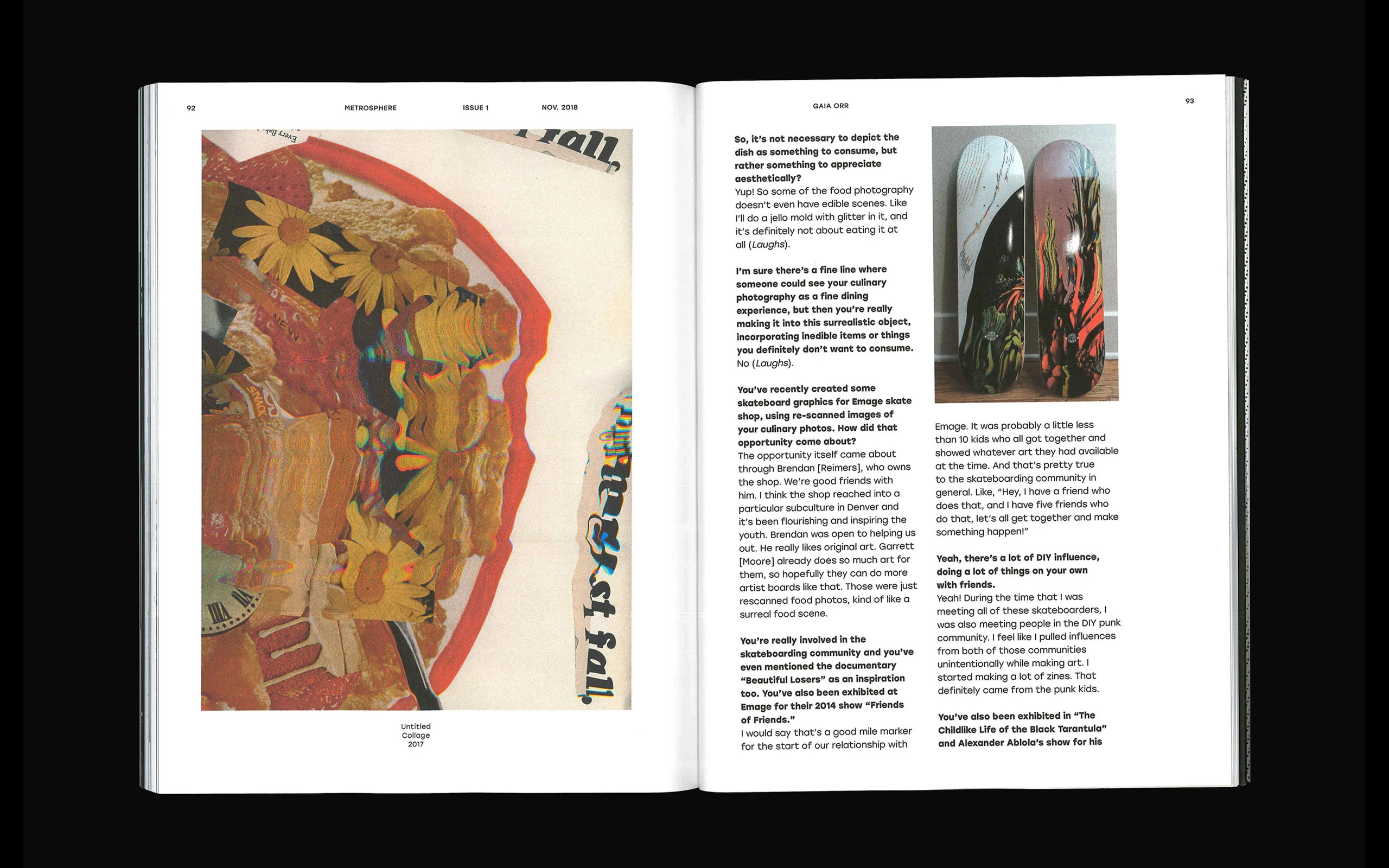 Sixth spread of issue one, November, 2018