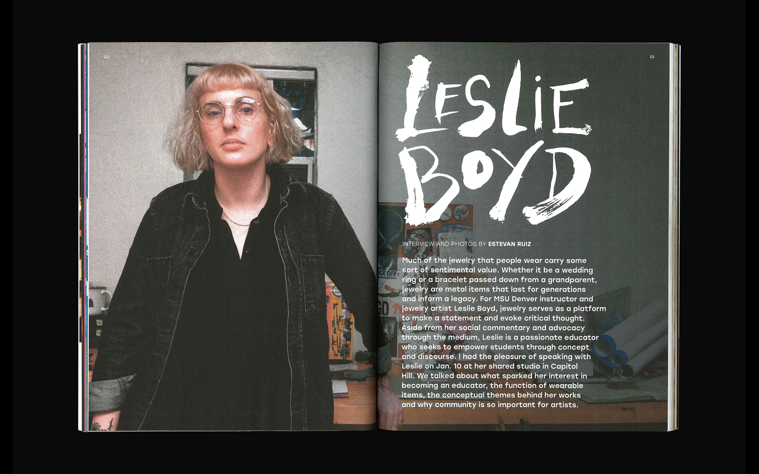 Second spread of issue two, March, 2019